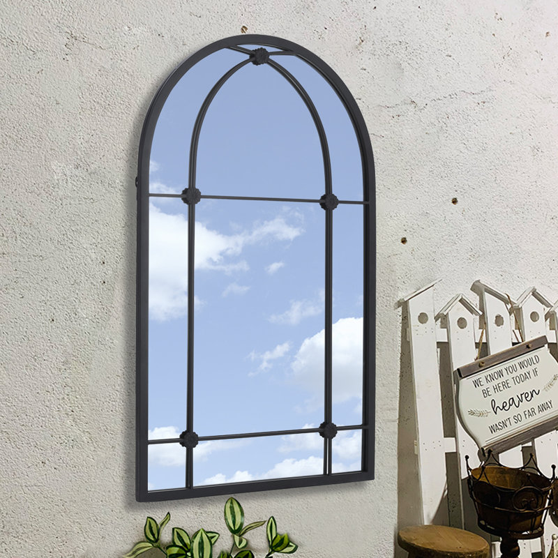 Iron Bowfront Mirror