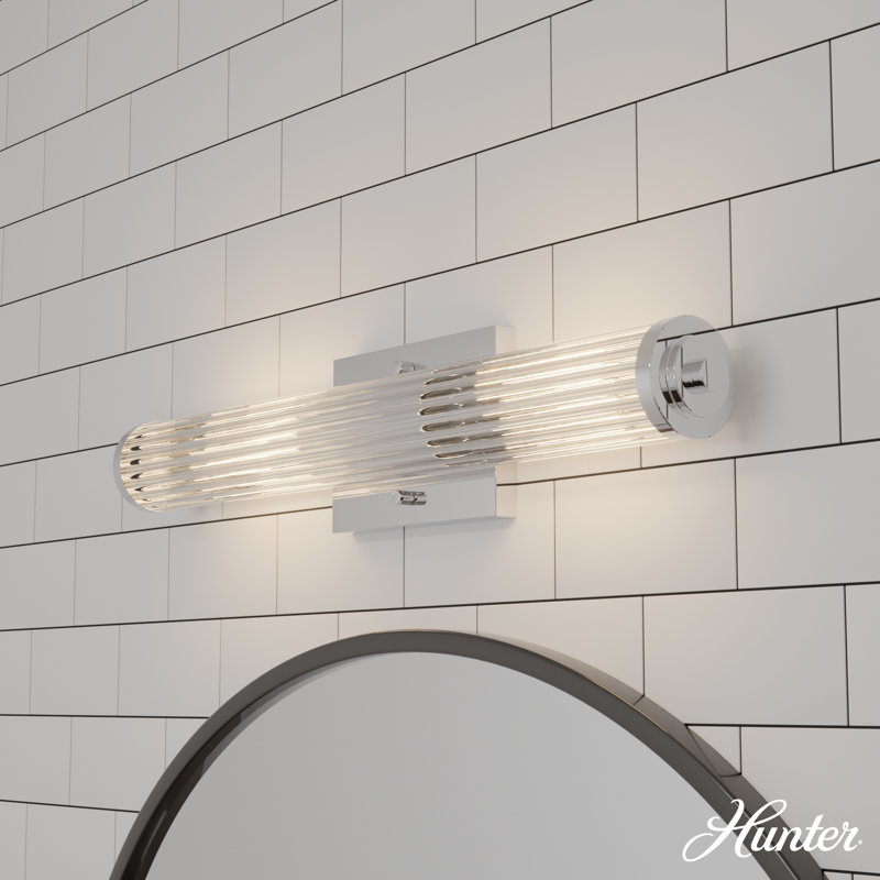 2 - Light Dimmable Vanity Light, Chrome