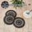  Mill Black White Jute Coaster