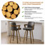 Tabouret de bar et de comptoir pivotant rembourré avec accoudoirs-1133355896-1113464005