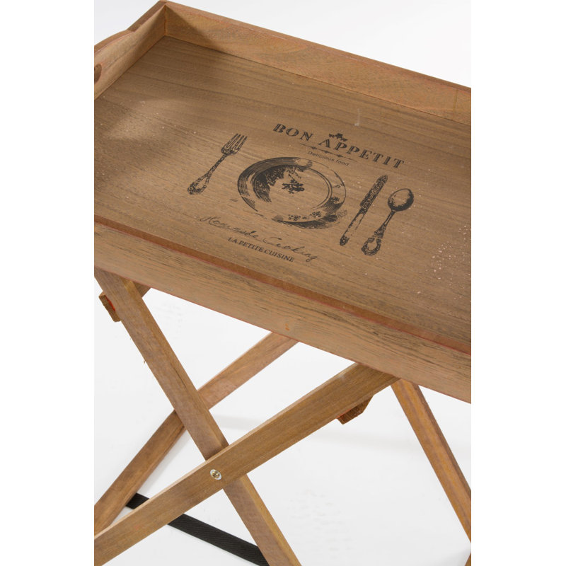 Waymon Tray Top Cross Legs End Table
