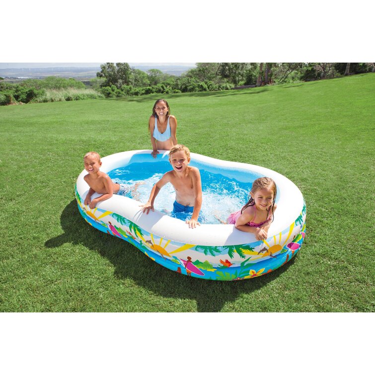 Intex 8.6ft x 5.25ft x 18in Swim Center Inflatable Ocean Side Swimming Pool