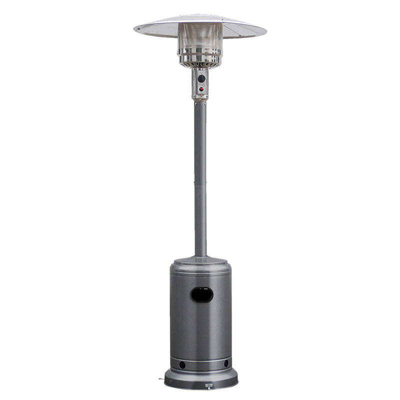 48000 Stainless Steel Propane Standing Patio Heater, Grey