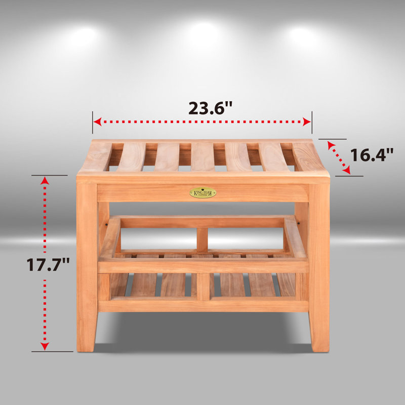 24'' W Teak Shower Bench