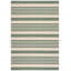 Tapis rayé beige / vert intérieur / extérieur Aiken-1410272981