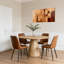 Ensemble de 1 tableau sur toile à motif géométrique de grain de bois-525050557