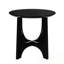 Table de bout ronde en bois avec pieds robustes