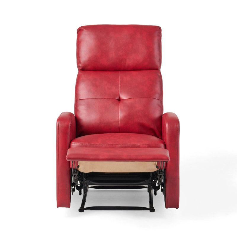 Suai Faux Leather Recliner,  Red Faux Leather