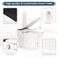 Toilette intelligente avec siège chauffant, chasse d'eau automatique une pièce, sans bidet, capteur de pied bleu nuit, commande à bouton, chasse d'eau caractéristique, couvercle à fermeture en douceur, article de salle de bain blanc