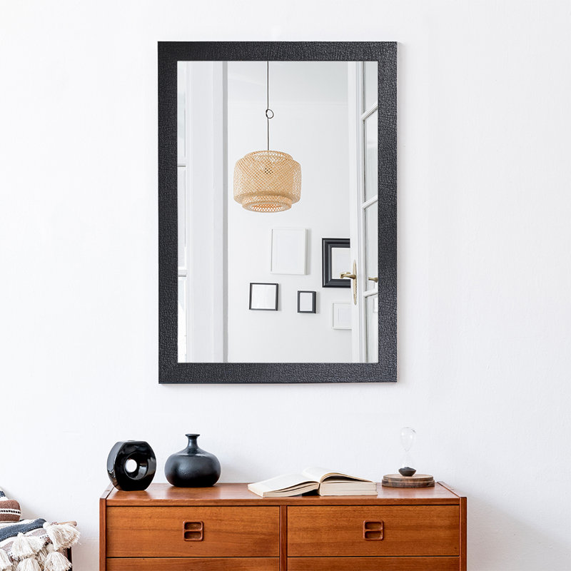 Rosella Wood Flat Wall Mirror, 100cm H x 70cm W