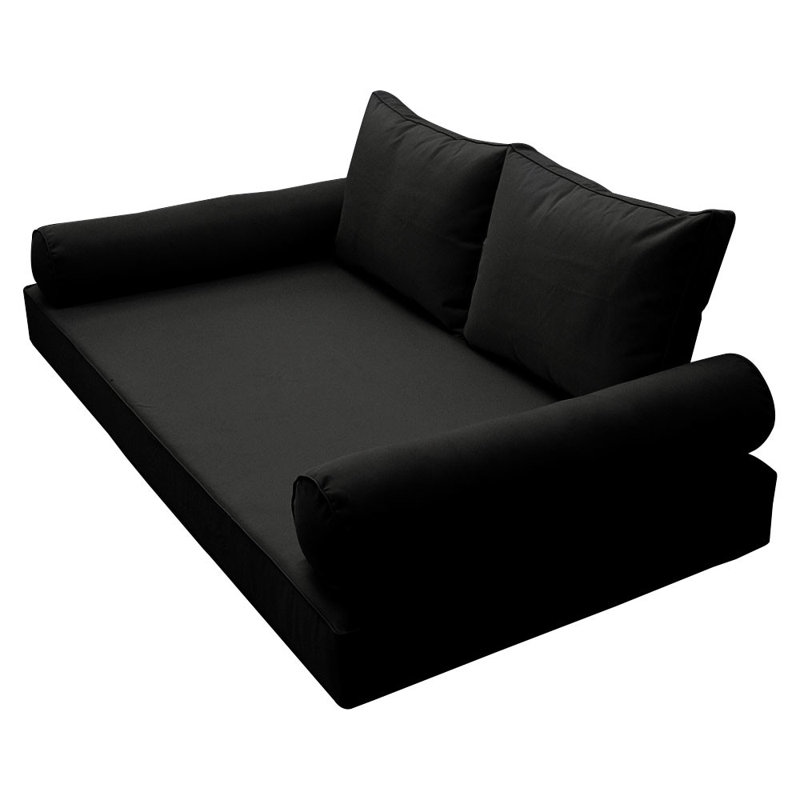 Outdoor Daybed Seat / Back Cushion, Black