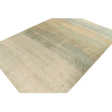 Distressed Homage Hand Knotted Wool Abstract Area Rug