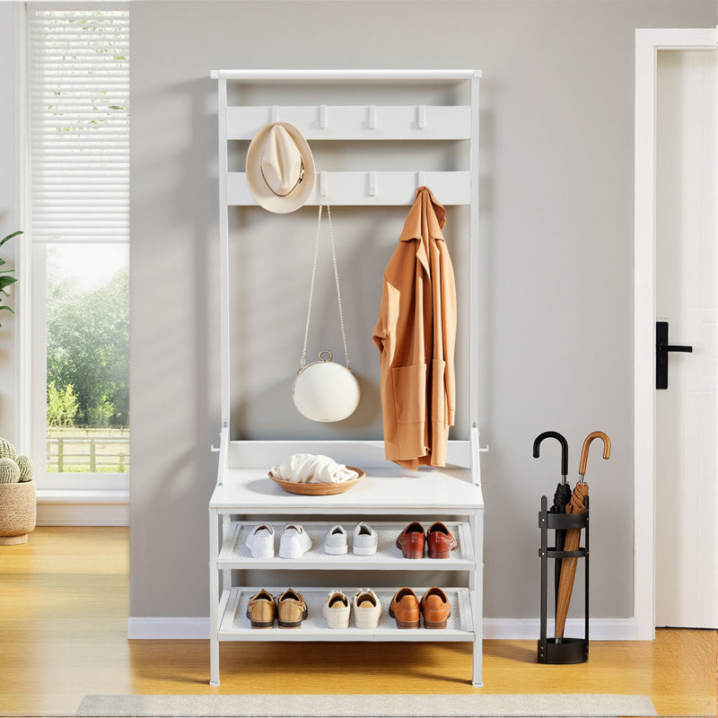 Hall Tree 72cm Wide, White