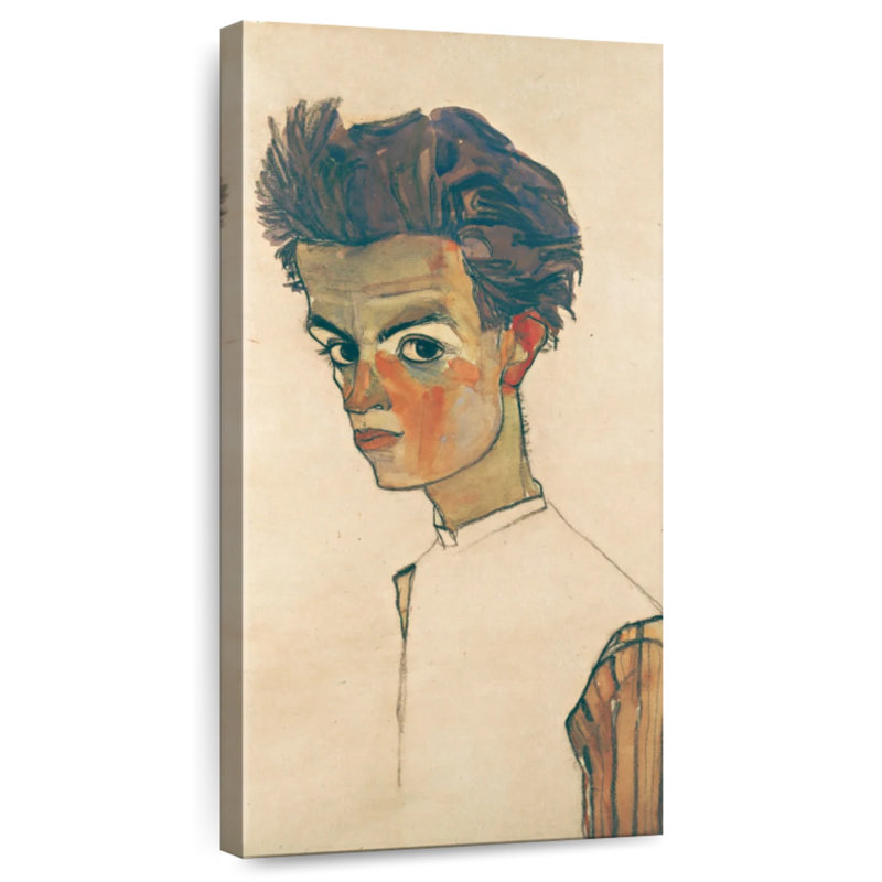 Autoportrait avec une chemise rayée