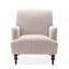 Chaise avec accoudoirs rayée