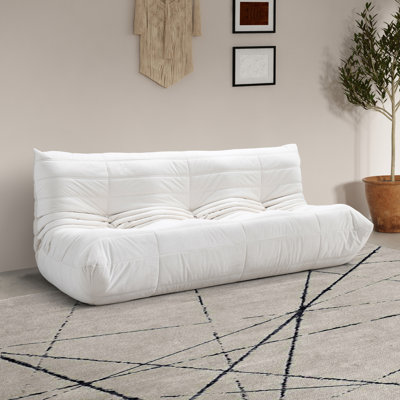 Rachel 77.75" Vegan Leather Upholstered Sofa