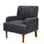 Modern Accent Chair with Solid Wood Legs-1587885877