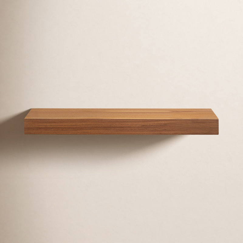 Tablette flottante en bois manufacturé Sherice, Noyer, H 1,97 po x l 23,63 po x P 10,24 po