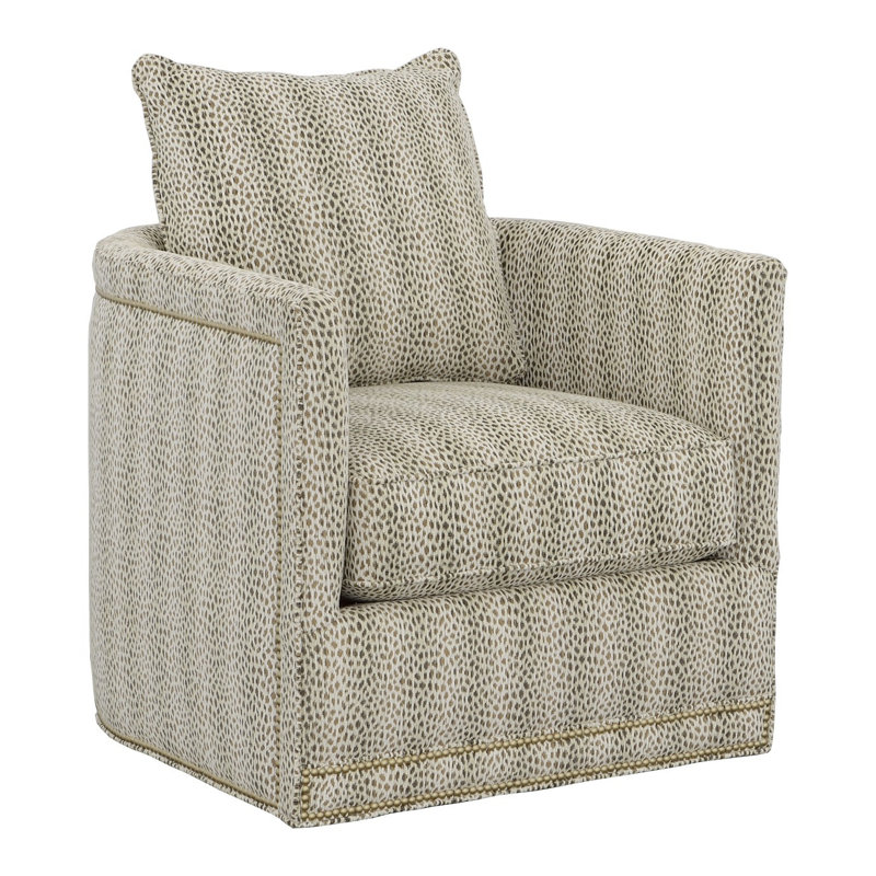 Christine Swivel Armchair, Small Aged Bronze, 3152 Putty
