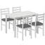 Ensemble de salle à manger compact 5 pièces, ensemble de table à manger moderne, table de cuisine élégante et chaise (seulement 4 pièces, 1 table)-1877747894