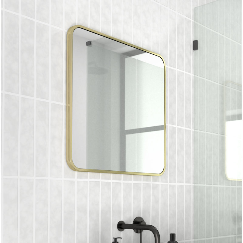 Trinity Metal Mirror, Satin Brass