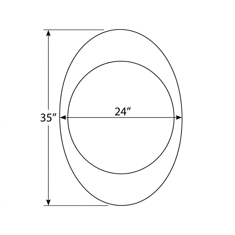 Miroir Eclipse 24 "x H 35"