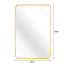 Miroir mural doré de 22 po x 30 po pour décoration de salle de bain - verre de 4 mm de hauteur, cadre principal rouille et remplissage en aluminium-859375544