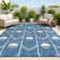 Matthew Modern Geometric Navy/Cream Indoor/Outdoor Rug