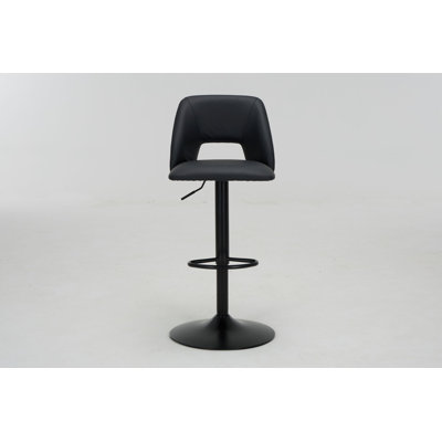 Tabouret de bar et de comptoir pivotant rembourré à hauteur réglable avec repose-pieds
