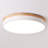 Dimmable Wood LED Flush Mount Ceiling Light, 5CCT 2700K-6000K Modern Round Close To Ceiling Lighting Fixtures, Minimalist White Ceiling Lamp For Bedroom, Kitchen, Hallway, Laundry Room