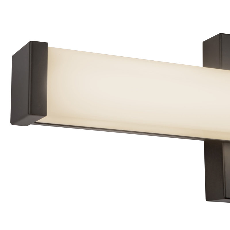 Geri 18-in Black dimmable LED Wall Sconce, 18-in, Matte Black