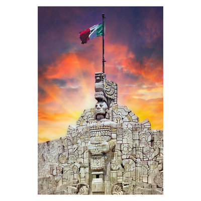 Mexican Pride Frameless Tempered Glass Wall Art - 40" x 60"