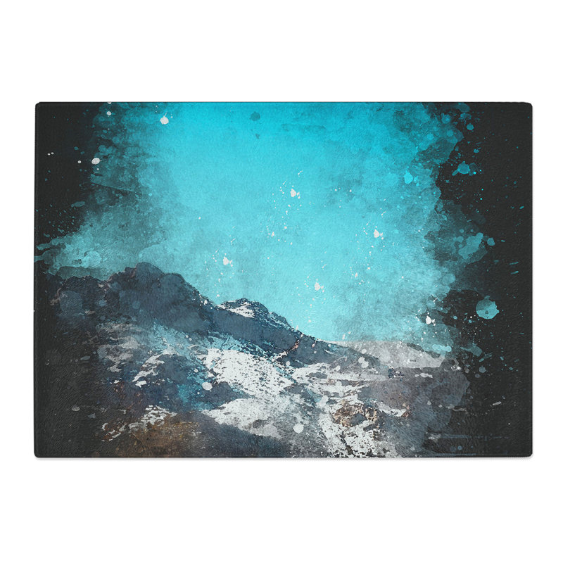 Tempered Glass Mountain Top in Santiago Chile Chopping Board, 20 cm x 28.5 cm