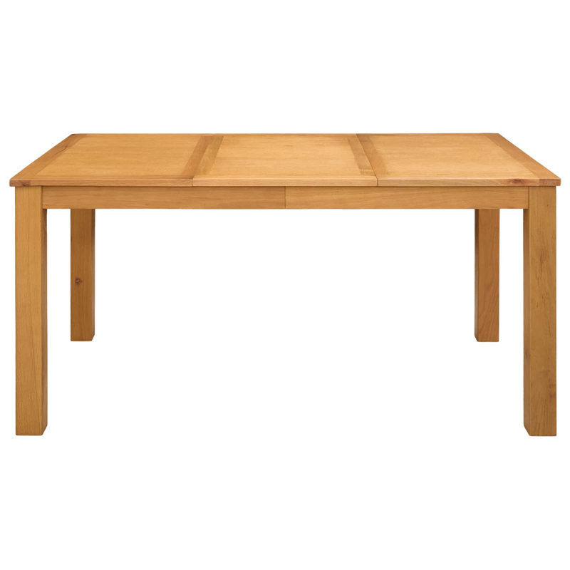 Dining Table with Wood Base, 75cm H x 150cm W x 85cm D
