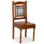 Chaise de salle à manger d'appoint en bois d'acacia massif et finition miel classique-1441754407