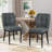 Raffertie 19.6" H PU Leather Upholstered Modern Dining Chairs With Black Metal Frame and Checker-Shaped Backerst-690409910-679365328