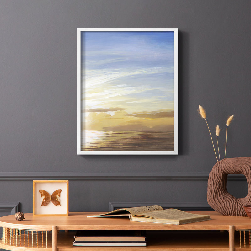 Luminous Waters II, reproduction encadrée - bois massif, Blanc, H 20 po x l 16 po