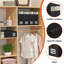 Organisateur de draps et rangement, organisateur de draps pour placard, rangement sous le lit et organisation avec étiquettes et fenêtre transparente, paquet de 6, noir-130917163