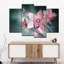 Ensemble 4 pièces papillon orchidée sur toile-601156178
