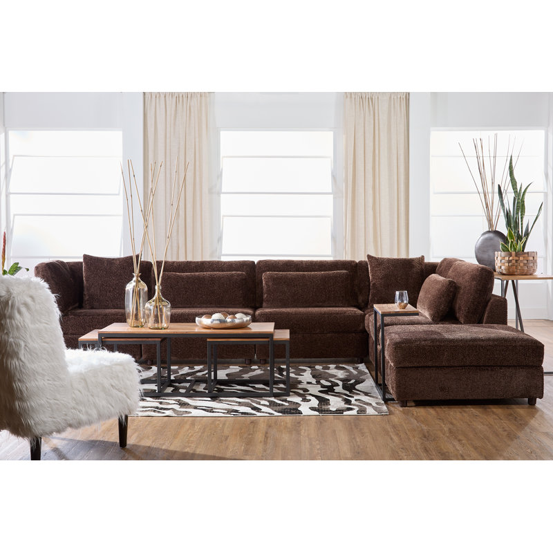 Canapé modulaire 6 pièces 19100, Gabby Bon Bon 19100, H 37 po x l 150 po x P 95 po, Polyester Gabby Bon Bon