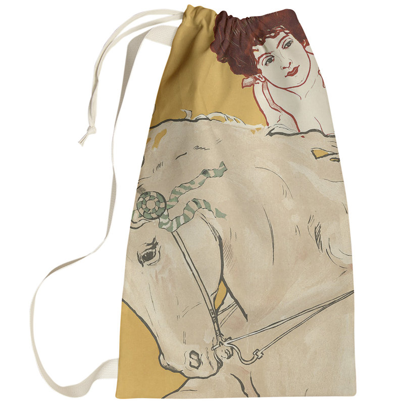 Fabric Laundry Bag with Handles, Large (76.5" H x 29.5" W x 1.5" D), Tan