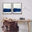 Ensemble de 2 toiles flottantes encadrées Coastal Brushstrokes Beach par Victoria Barnes-897683183-897683178