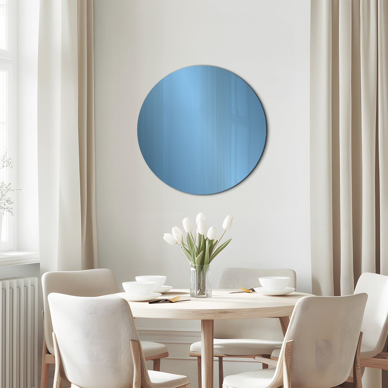 Verden Accent Mirror, Blue, 30" x 30"