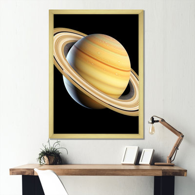 Beige et noir, planète Saturne