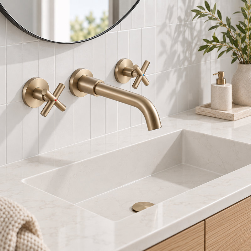 Cox 2-handle Bathroom Faucet, Brushed Gold