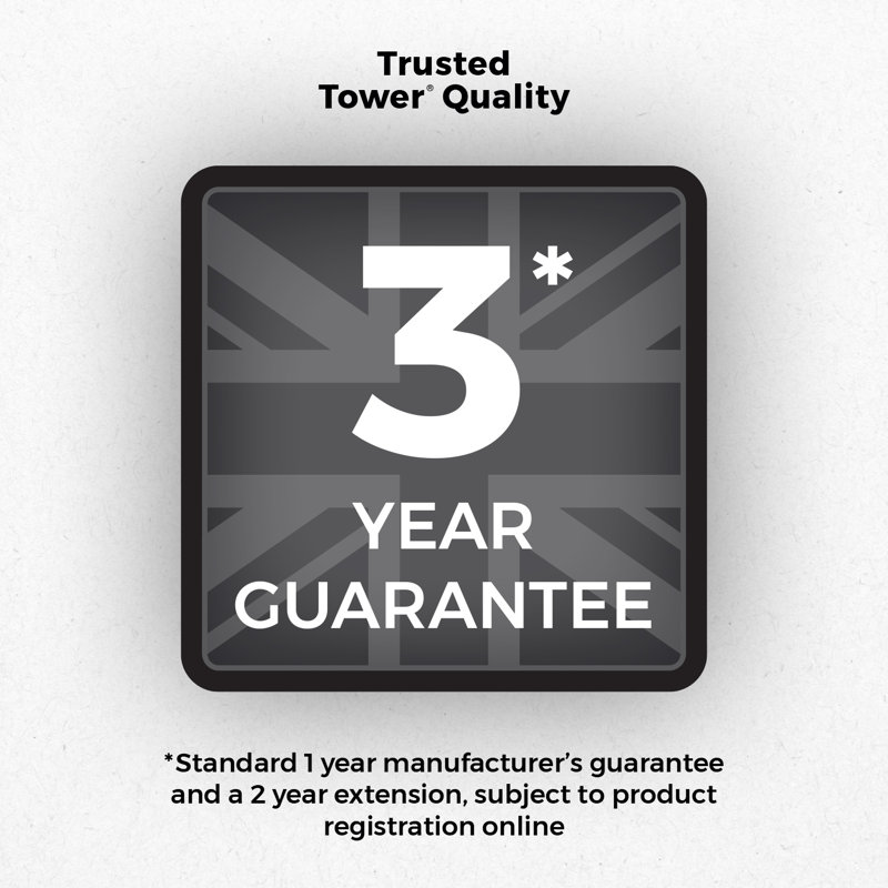 Tower Deep Filled Sandwich Maker with Non-Stick Coated Plate and Automatic Temperature Control, 900W, Stainless Steel