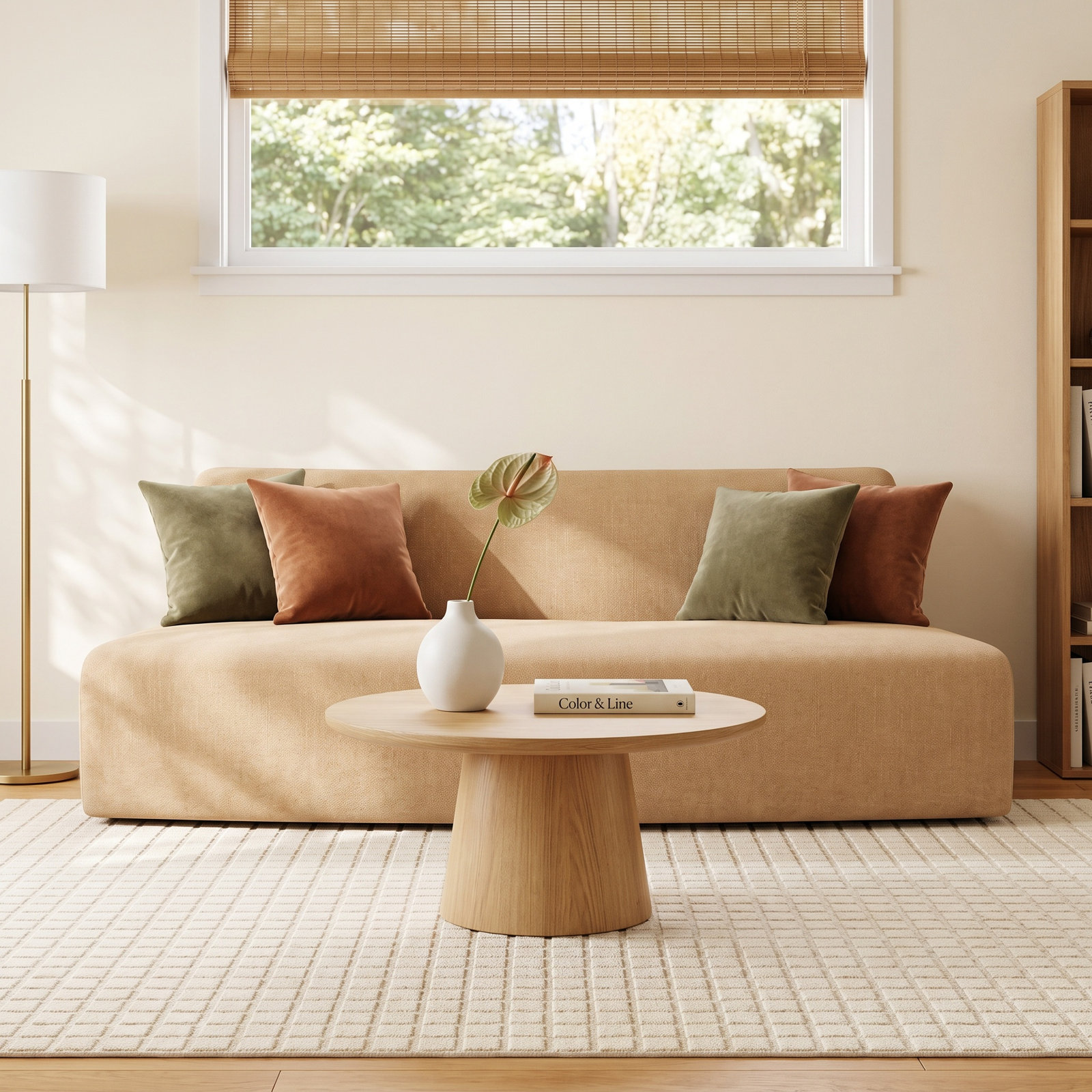 REMI 81" Convex Modular Sofa, Yellow