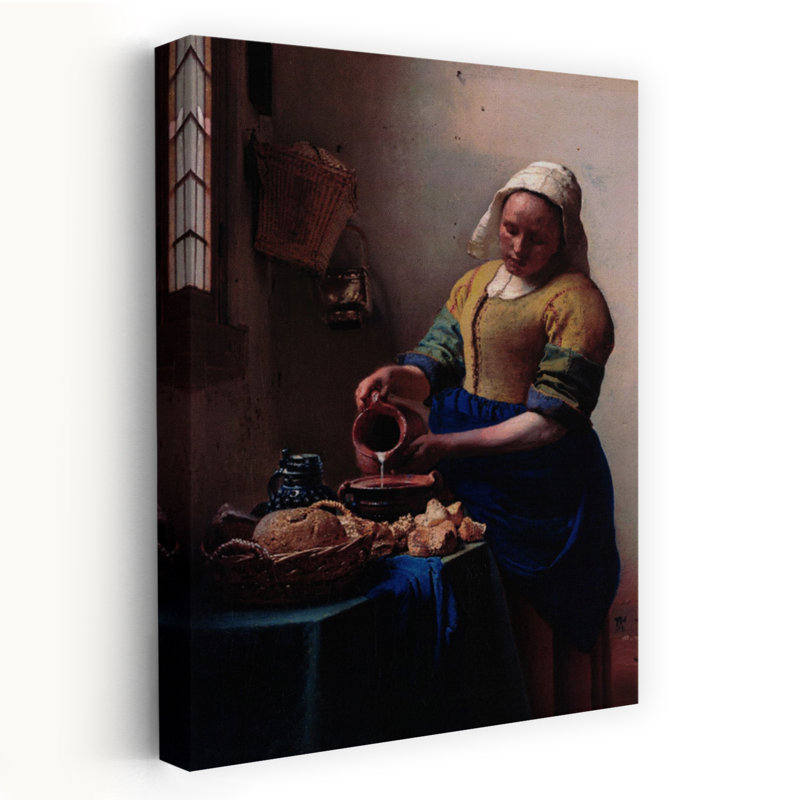«The Milkmaid», impression murale contemporaine classique, H 18 po x l 12 po