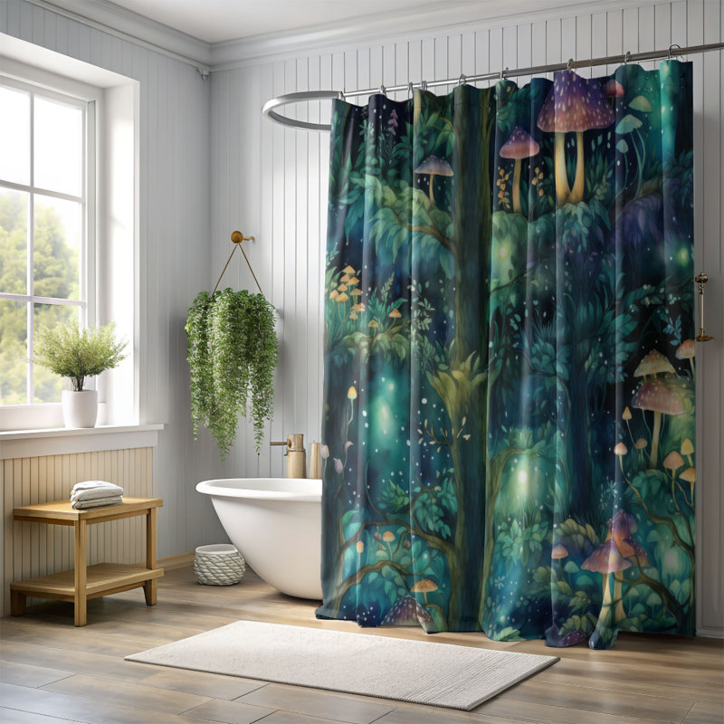 Rideau de douche Woodland Beauty - Premium, H 74 po x l 71 po