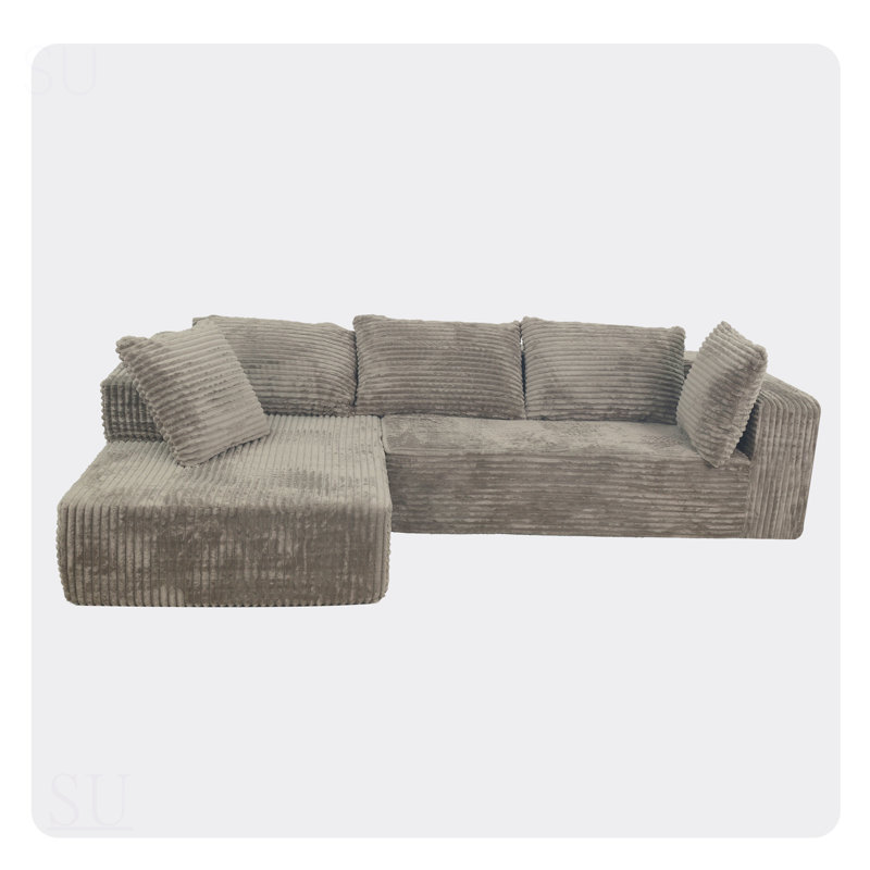 Modular Sectional Sofa With Chaise, Modern L Shaped Cloud Couch With Deep Seat For Comfort And Style In Living Rooms, Bedrooms, And Offices